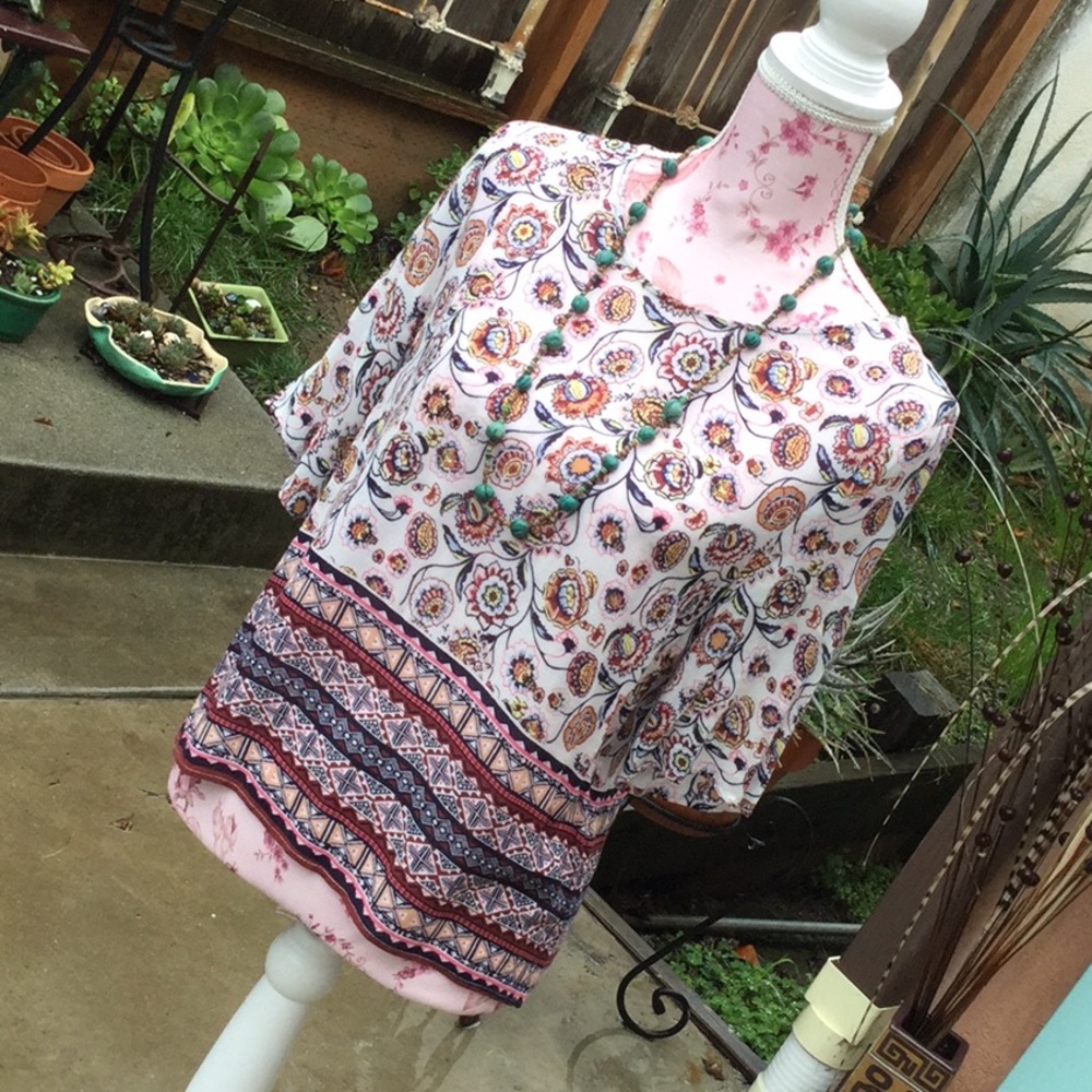XSOLDX Elodie Boho 3/4 Rayon peek criss cross back